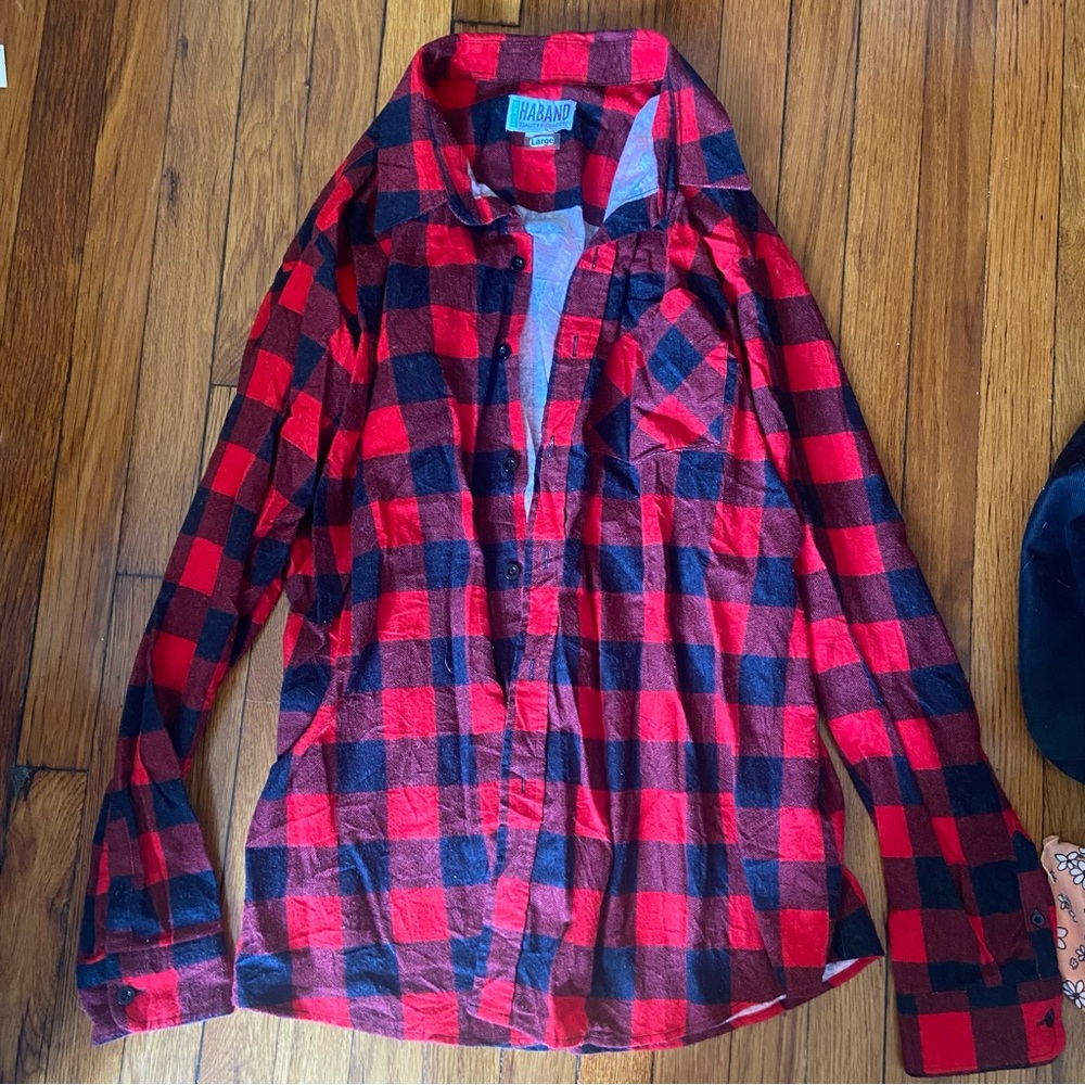 Men’s L Red Flannel